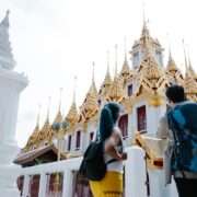 traveler exploring cultural heritages